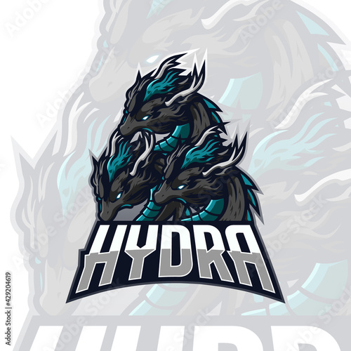 Hydra logo Mascot vector illustration for teammate