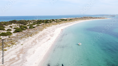 Mesmerizing view of an Espalmador island between Ibiza and Formentera