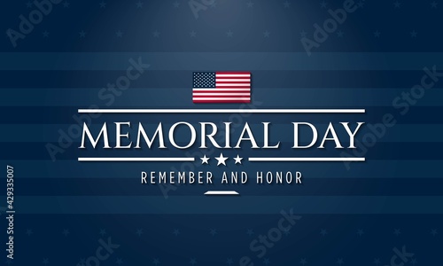 Memorial Day Background Design. Vector Illustration.