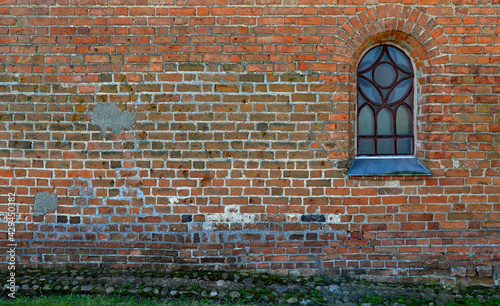 Close-ups of architectural details of the Catholic church of St. st. Maciej in the village of Pawłowo in Masovia, Poland.