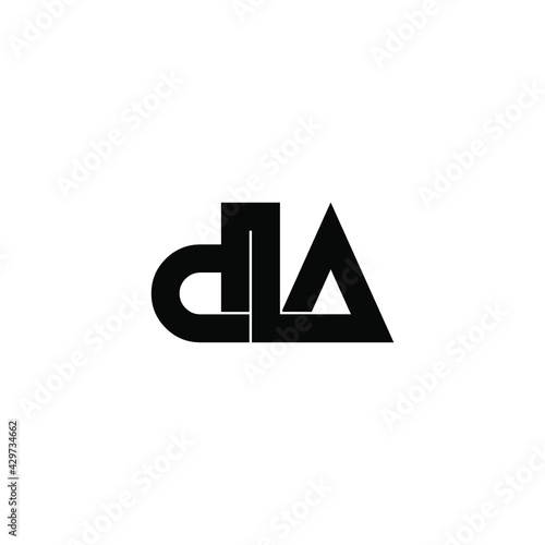 dla letter original monogram logo design