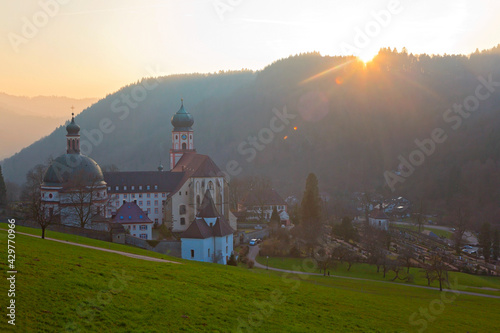 Kloster St. Trudpert im Münstertal Markgraeflerland, Schwarzwald, Baden-Württemberg, Deutschland