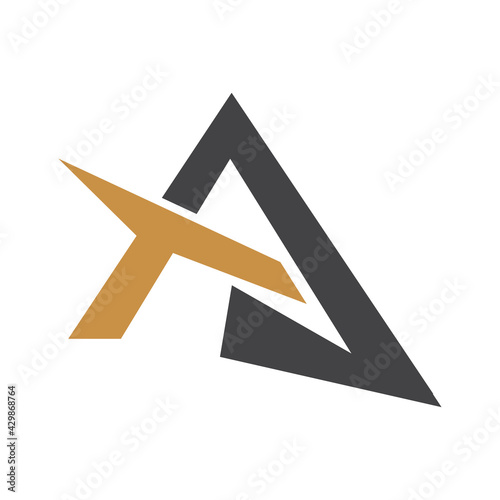 Creative abstract letter jt logo design. Linked letter tj logo design.