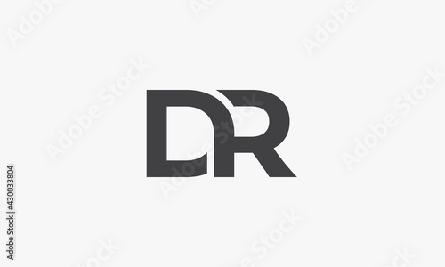 DR initial letter logo concept isolated on white background.