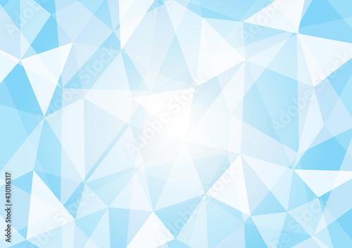 透明イメージのポリゴン背景イラスト 幾何学模様クリスタル 宝石 氷 Polygonal background crystal