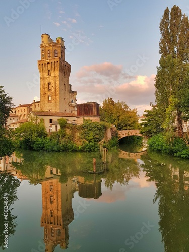 View of padova padua city in north italy, la specola