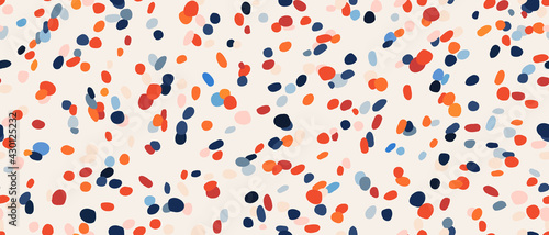 Colorful dot modern abstract print. Creative collage seamless pattern design.