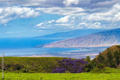 View from upcountry Kula of the Maui West side coast.