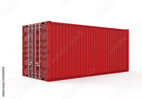 red container isolated on white
