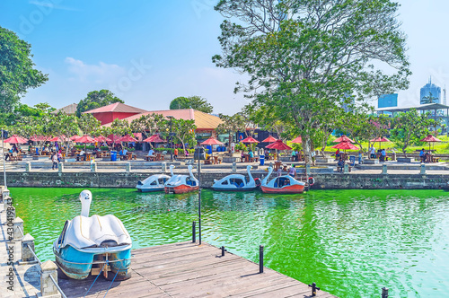 Embankment of Pettah Floating Market in Colombo, Sri Lanka