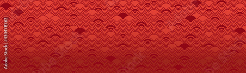 Red chinese seamless pattern, oriental background. Vector illustration