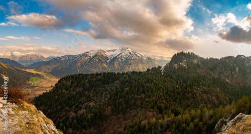 Notkarspitze, Blick vom Kofel, Ammergauer Alpen, Oberammergau, Bayern, Deutschland 