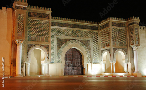 Architecture of the old town of Meknes in Morocco
