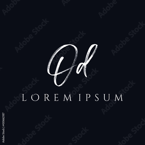 Letter OD luxury logo design vector