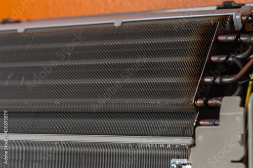 Aluminum fins of condenser for air conditioner