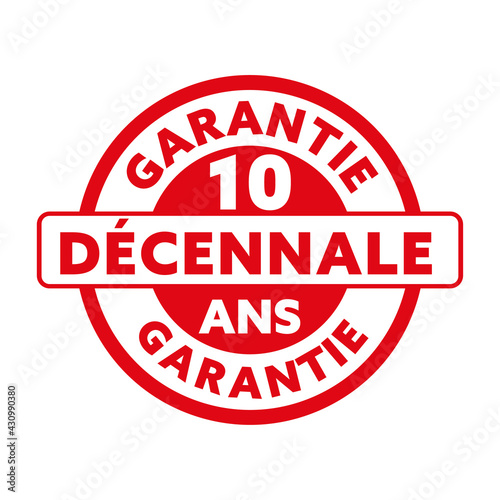 Badge Garantie Décennale Obligatoire artisan petite entreprise tampon