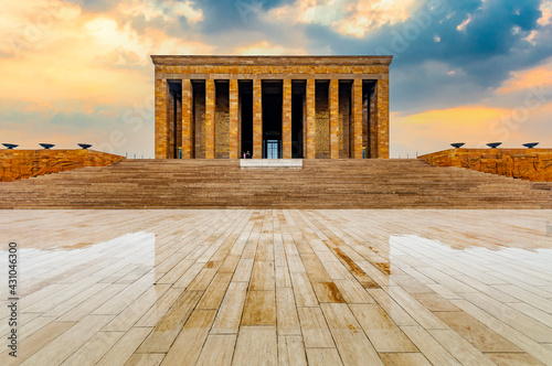 Anitkabir is mausoleum of great leader Ataturk. Ataturk is founder modern Turkish Republic.