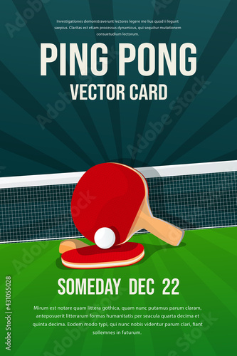 Ping Pong, table tennis flyer, poster design