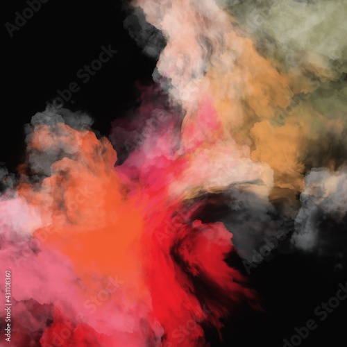 Color Splash background. Background design of smoke paint and.