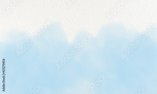 baby blue watercolor background on white canvas