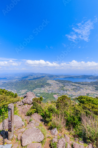 開聞岳山頂から見た景色 鹿児島県指宿市 Scenery seen from the summit of Mt. Kaimondake Kagoshima-ken Ibusuki city 