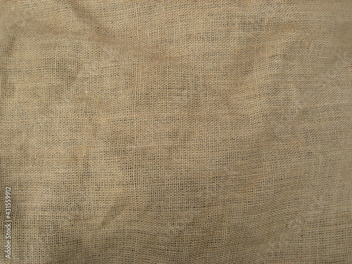 Beige crumpled sackcloth texture