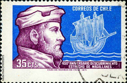 Captain Ferdinand Magellan (1480-1501) and his ship Trinidad series "Great Navigators"