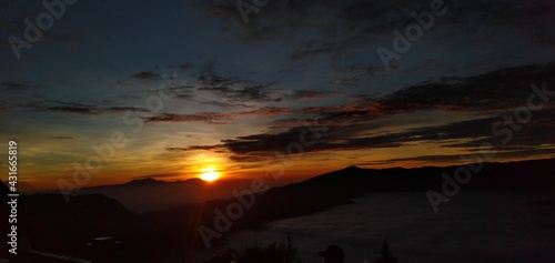 sunrise landscape in mountain bromo