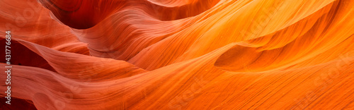 Antelope Canyon Arizona USA - abstract background of colorful sandstone wall. 