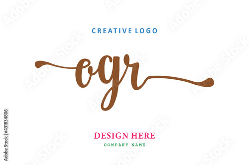 OGR lettering logo is simple, easy to understand and authoritative