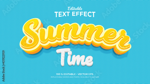Text Effects, 3d Editable Text Style - Summer Time