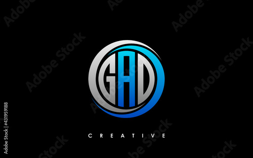 GAD Letter Initial Logo Design Template Vector Illustration