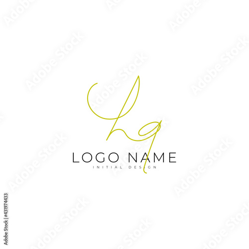 H Q or hq initial handwriting logo template. signature logo concept. Hand-drawn Calligraphy lettering logo illustration.