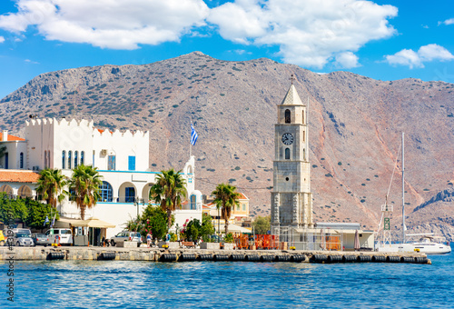 Clock tower in Symi, Dodecanese islands, Greece