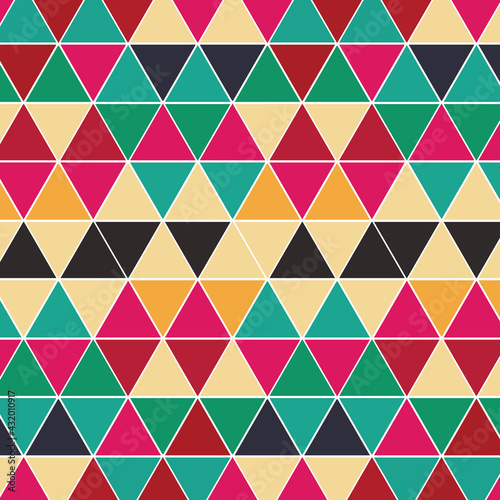 Geometric mosaic triangle desktop background set - polygonal abstract vector designs