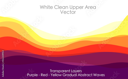 Yellow, red to purple abstract, wavy blaze transition. Light to dark gradual fire waves. Sunset Rainbow, horoscope, temperature, hell flame Gradient change. transparent background. Intangible Vector