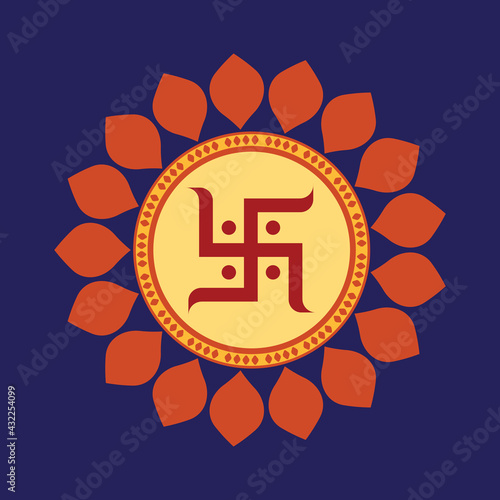 swastik design isolated in design circle