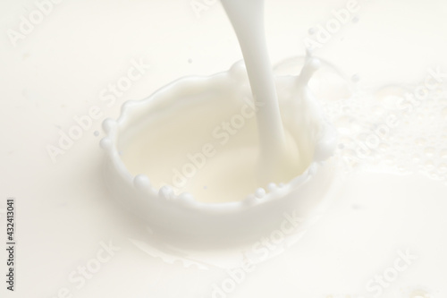 Close up splash milk 