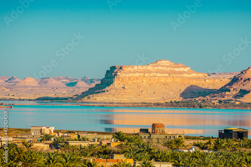 A view of the scenic beauty of nature from above old Siwa, Siwa Oasis, Egypt