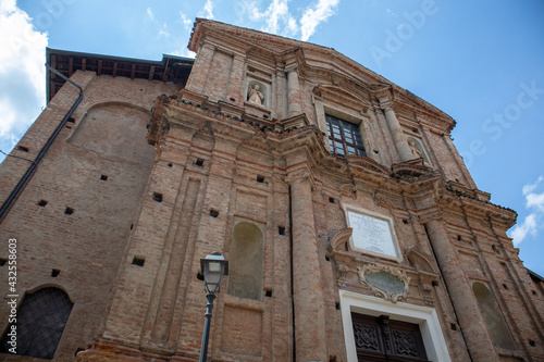 Medieval church in the centre of Savigliano, a village in northern Italy