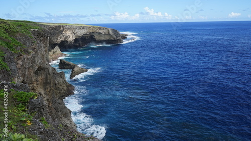 Cliffs nestled in the sea