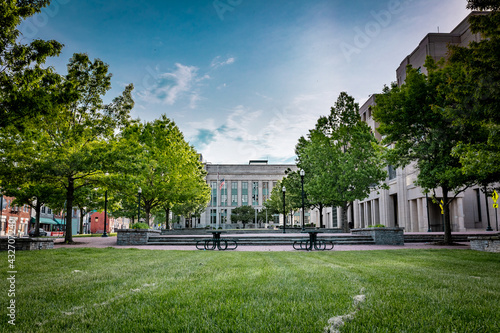 Landscape in front of United States Post office and Court House in Downtown Lexington, Kentucky