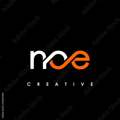 NOE Letter Initial Logo Design Template Vector Illustration