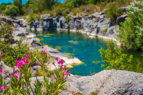 Alcantara River - a beautiful canyon like valley on the island of Sicily 