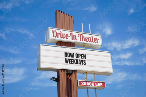 Vintage Drive-in theater sign 