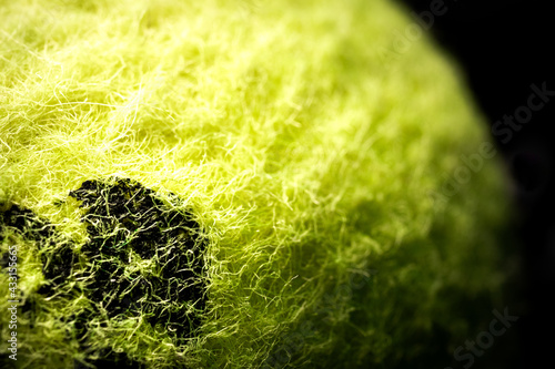 Extreme Closeup of Tennis Ball Texture and Stamp