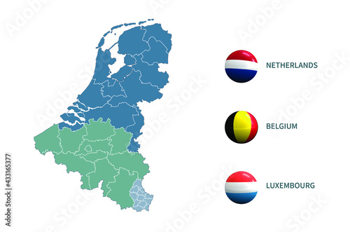 BENELUX union map. belgium, netherlands, luxembourg map.