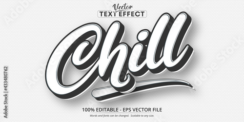 Chill text, minimalistic style editable text effect