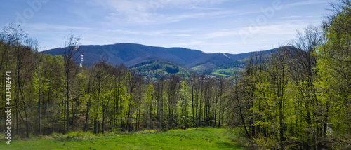 WIDOK NA GÓRY BESKIDU ŚLĄSKIEGO