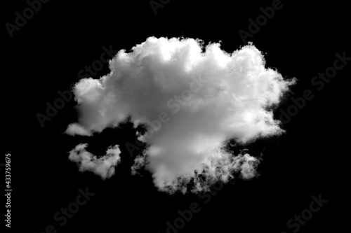 White clouds under the black background For decoration and editing in graphics work.